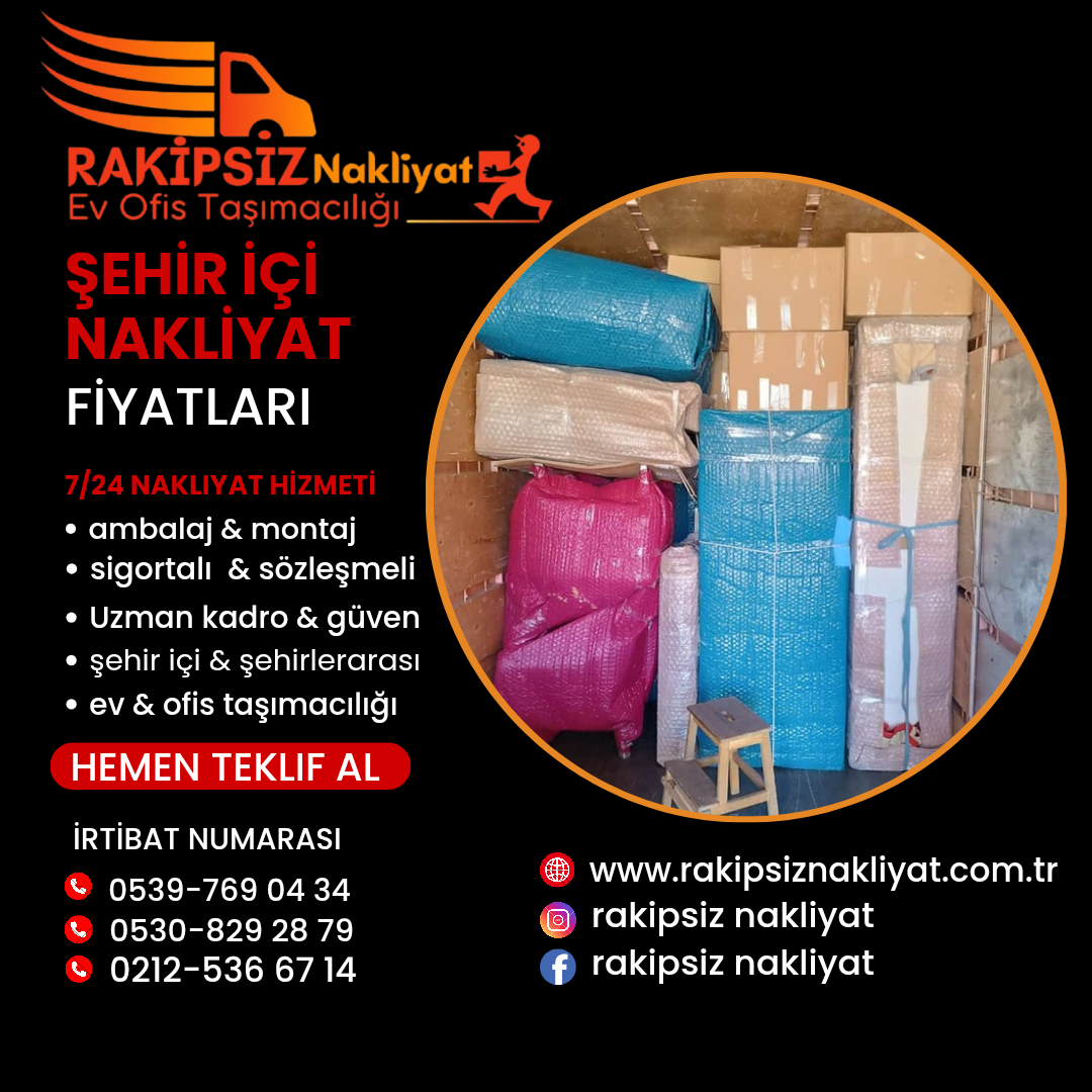 Şehir içi nakliyat fiyatları