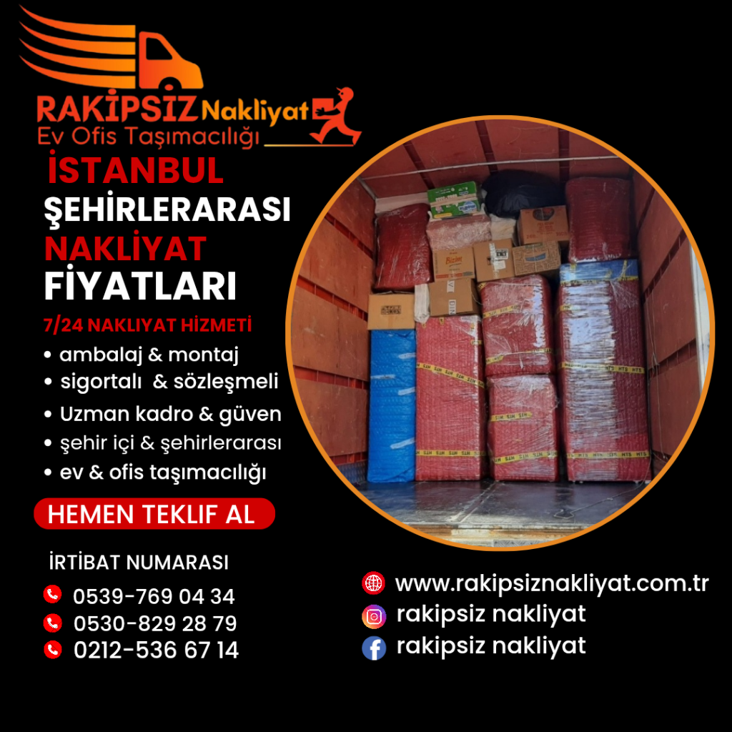 İstanbul Şehirlerarası nakliyat fiyatları