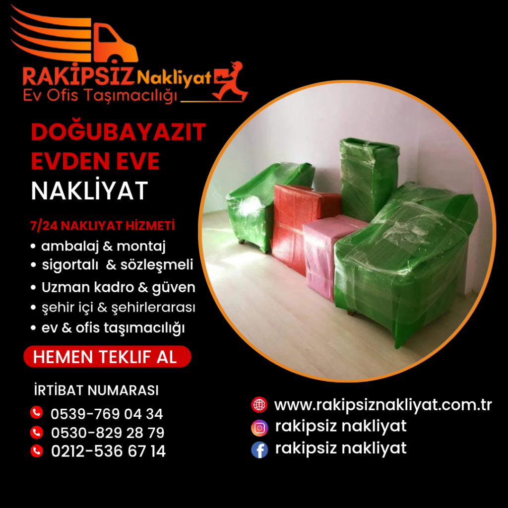 Doğubayazıt evden eve nakliyat