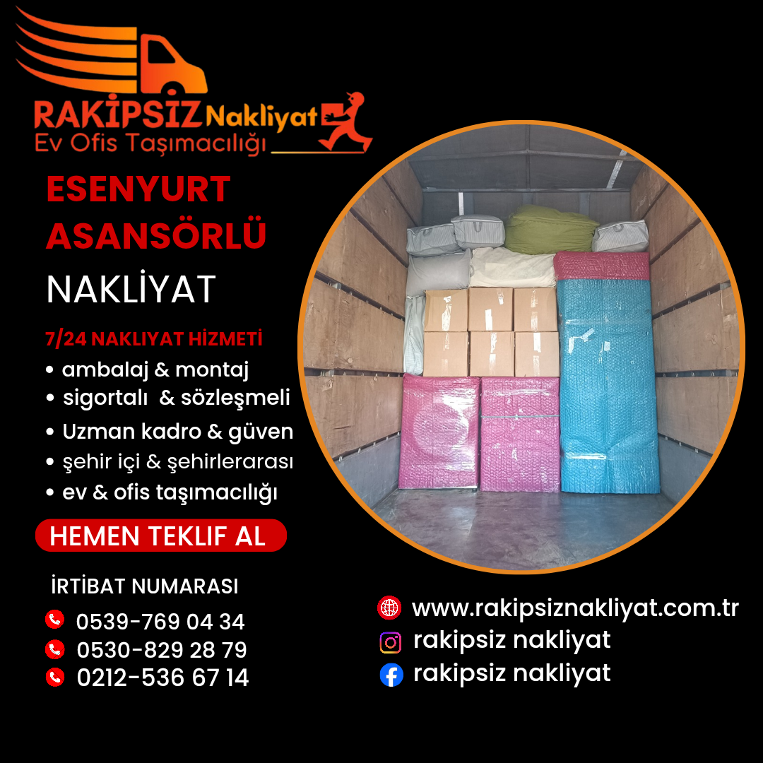 Esenyurt asansörlü nakliyat 