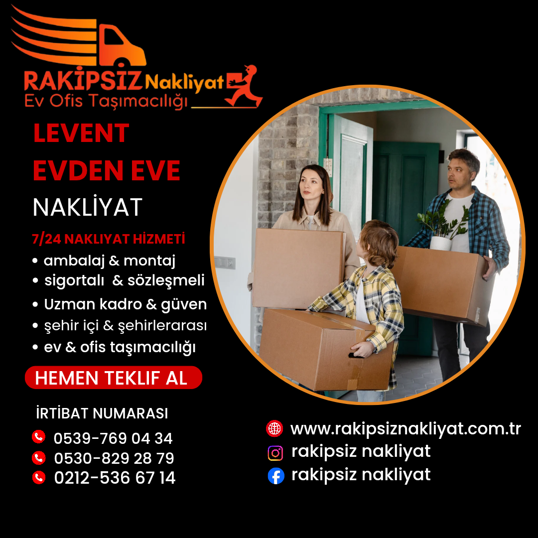 Levent evden eve nakliye 