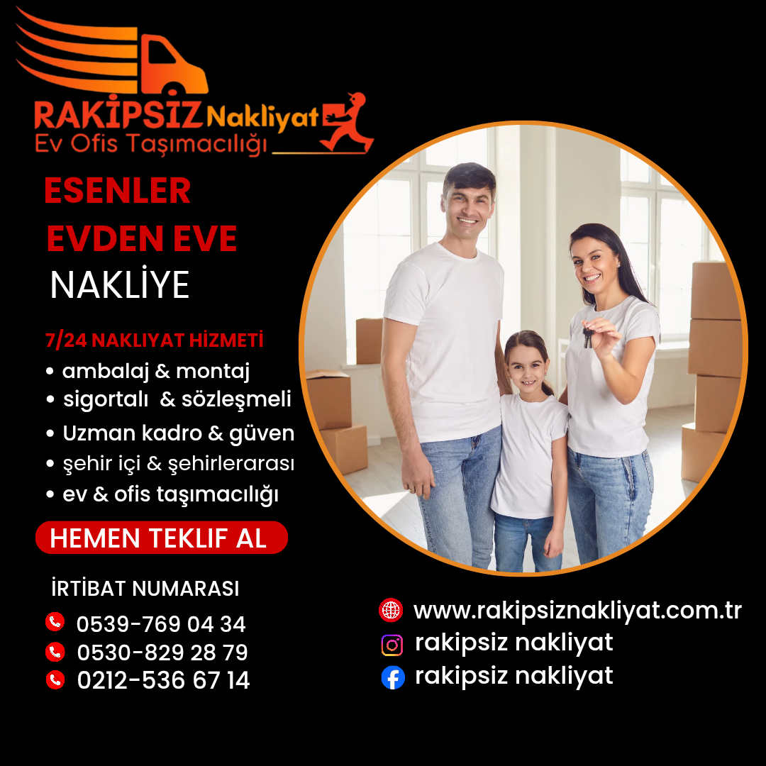 Esenler evden eve nakliye 