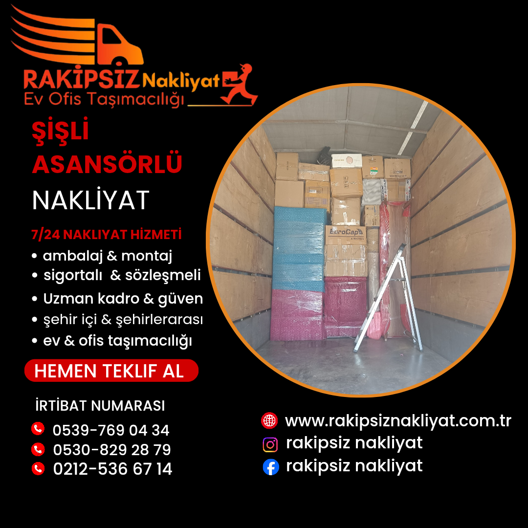 Şişli asansörlü nakliyat 