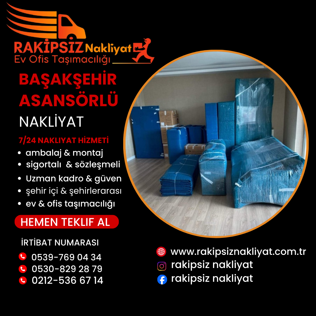 Başakşehir asansörlü nakliyat 