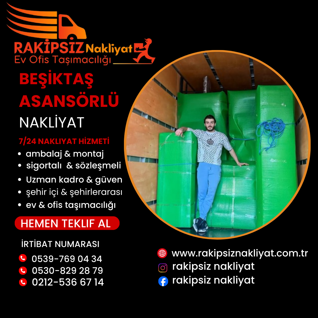 Beşiktaş asansörlü nakliyat