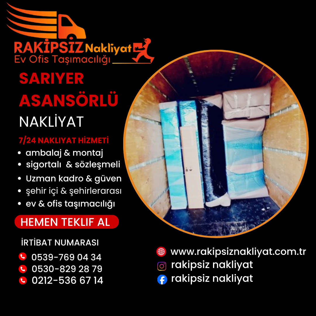 Sarıyer asansörlü nakliyat