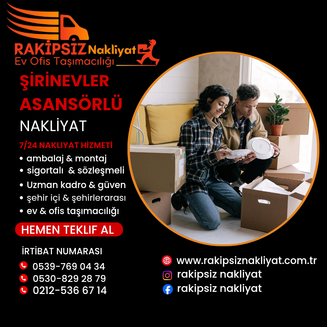 Şirinevler asansörlü nakliyat 
