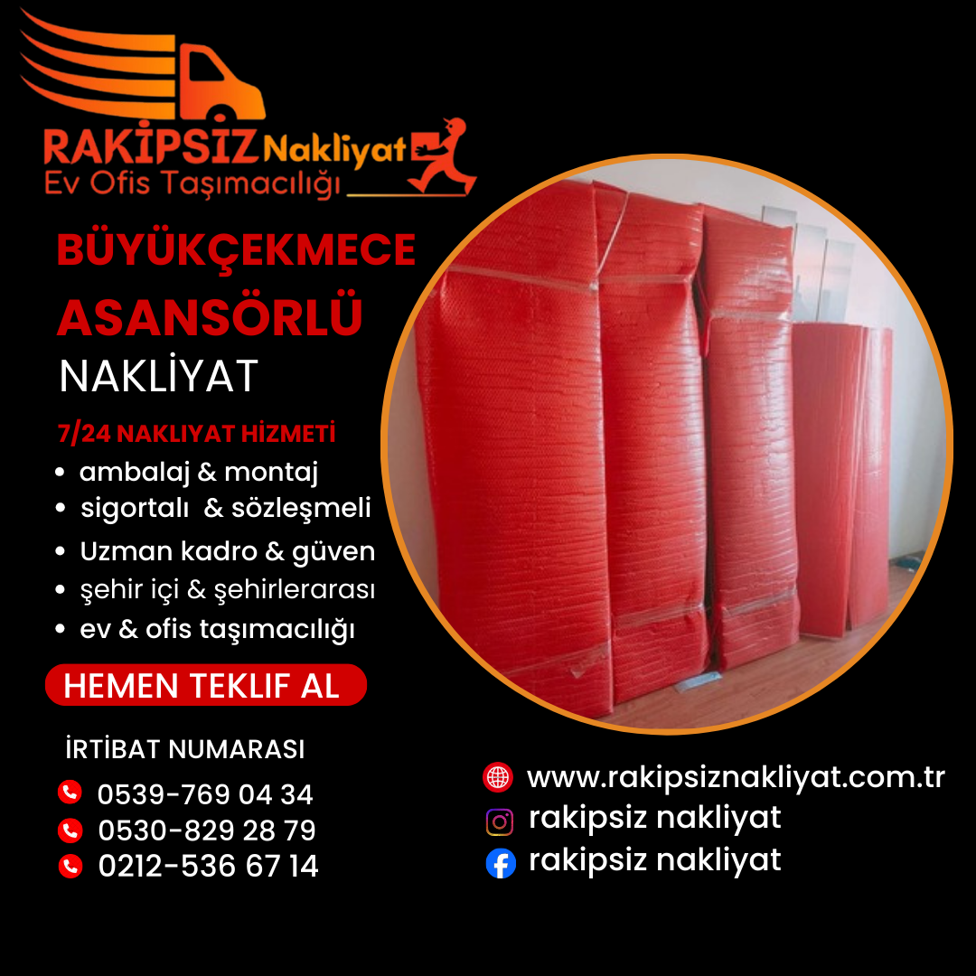 Büyükçekmece asansörlü nakliyat