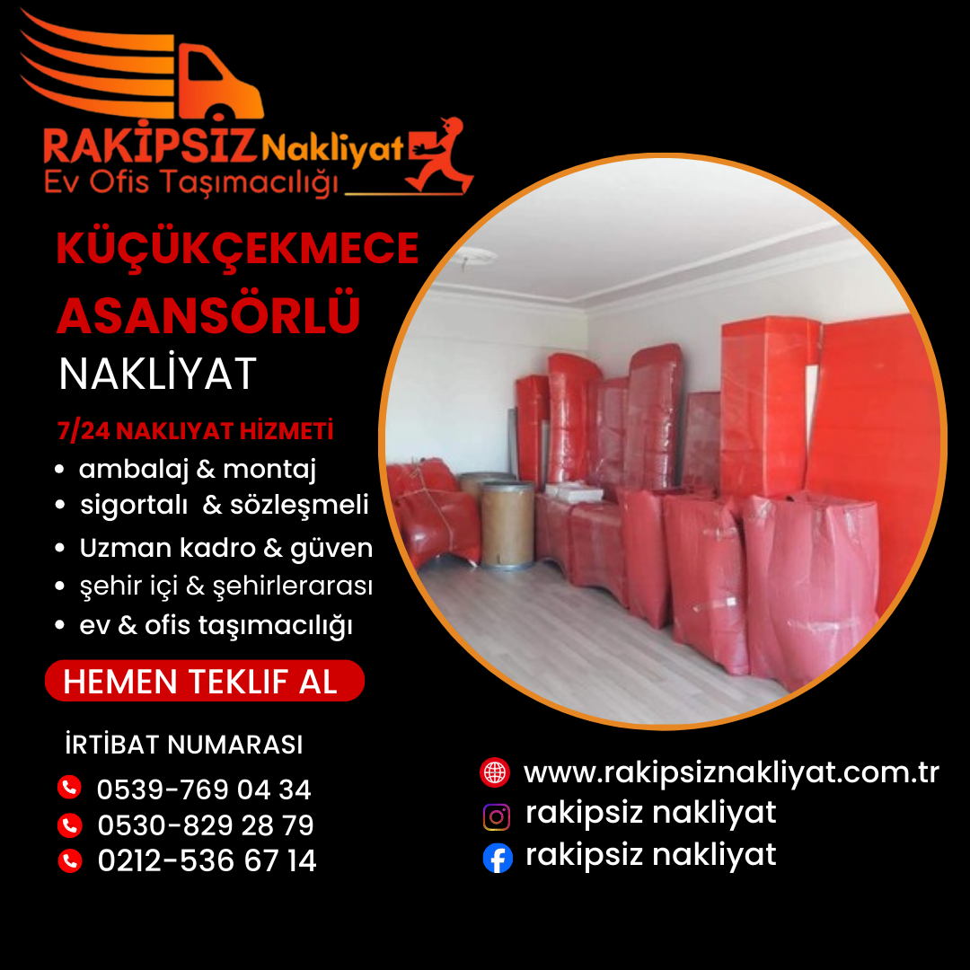 Küçükçekmece asansörlü nakliyat