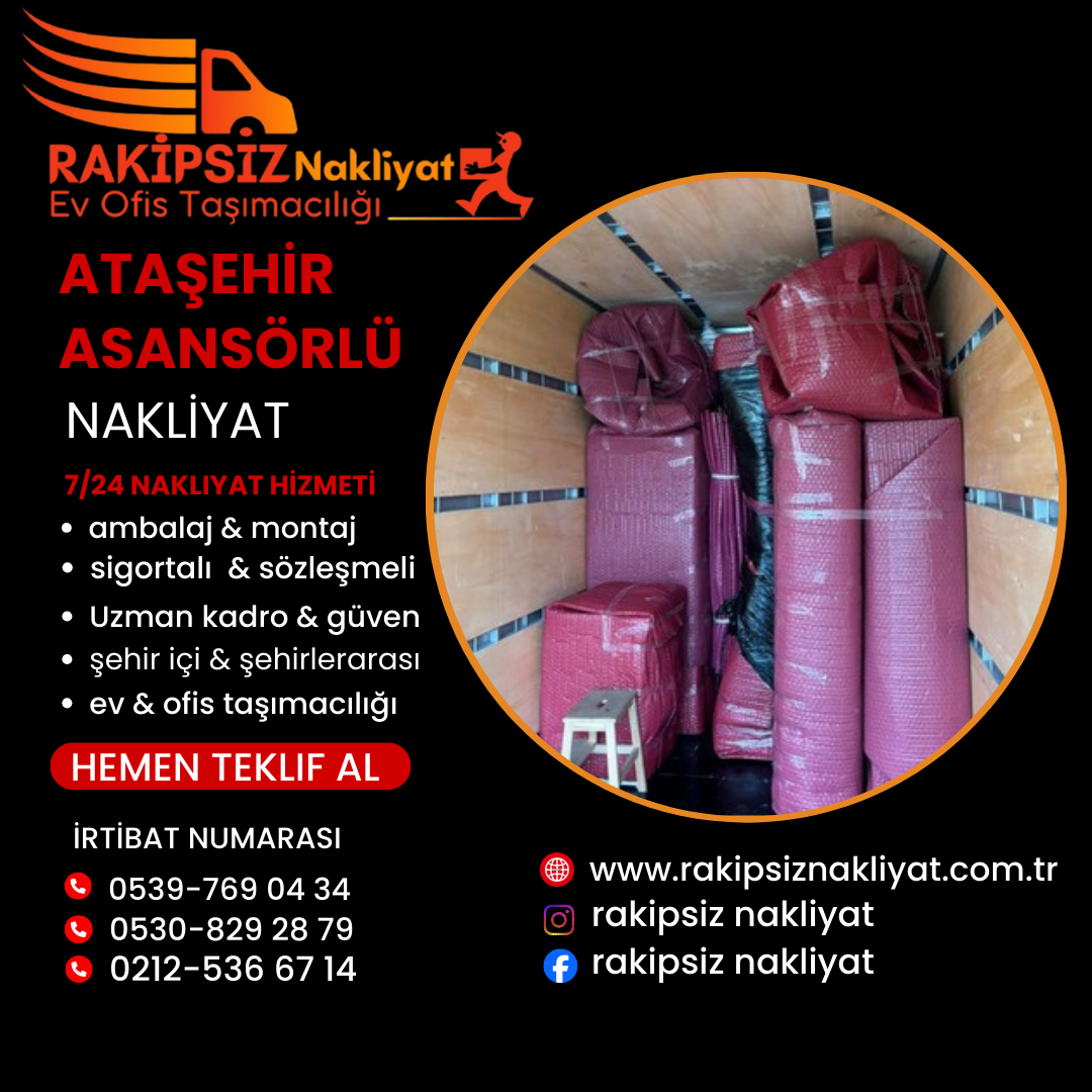 Ataşehir asansörlü nakliyat