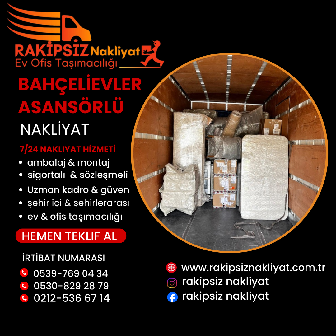 Bahçelievler Asansörlü nakliyat