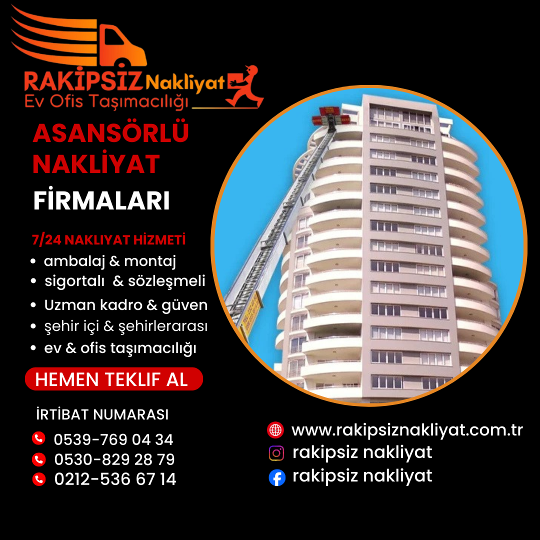 Asansörlü nakliyat firmaları 